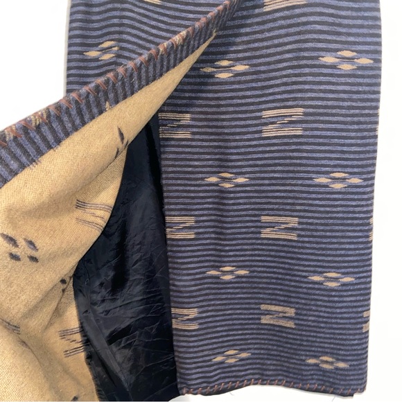 Lauren Ralph Lauren Skirt Size 14P  Southwestern Indian Blanket Wrap Wool Concho - Picture 6 of 14